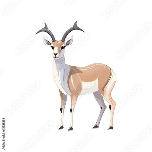 Playful Antelope: Adorable 2D Illustration