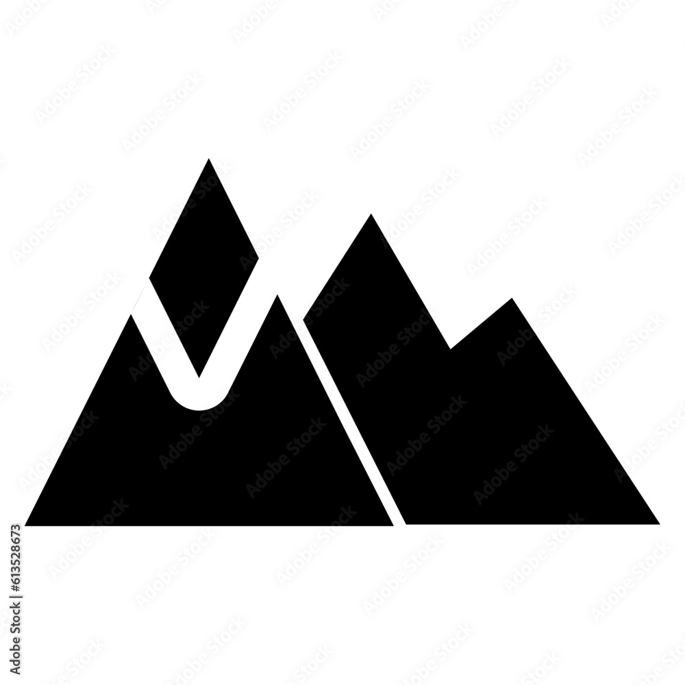 Mountain Icon: A graphical representation of a mountain or mountain Mountain Icon: A graphical representation of a mountain or mountain
