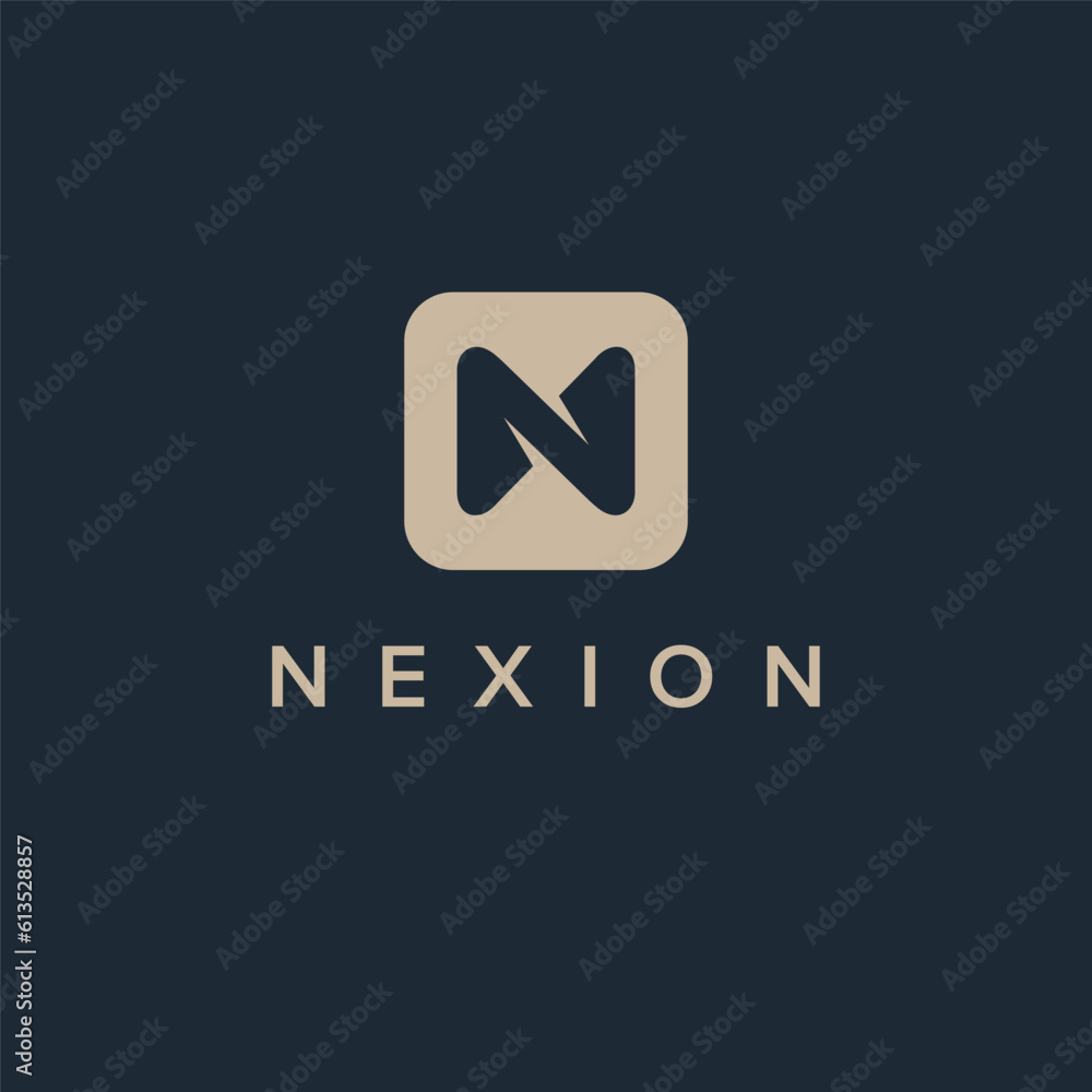 Vector logo design template for business. Letter N sign. Vector logo design template for business. Letter N sign.