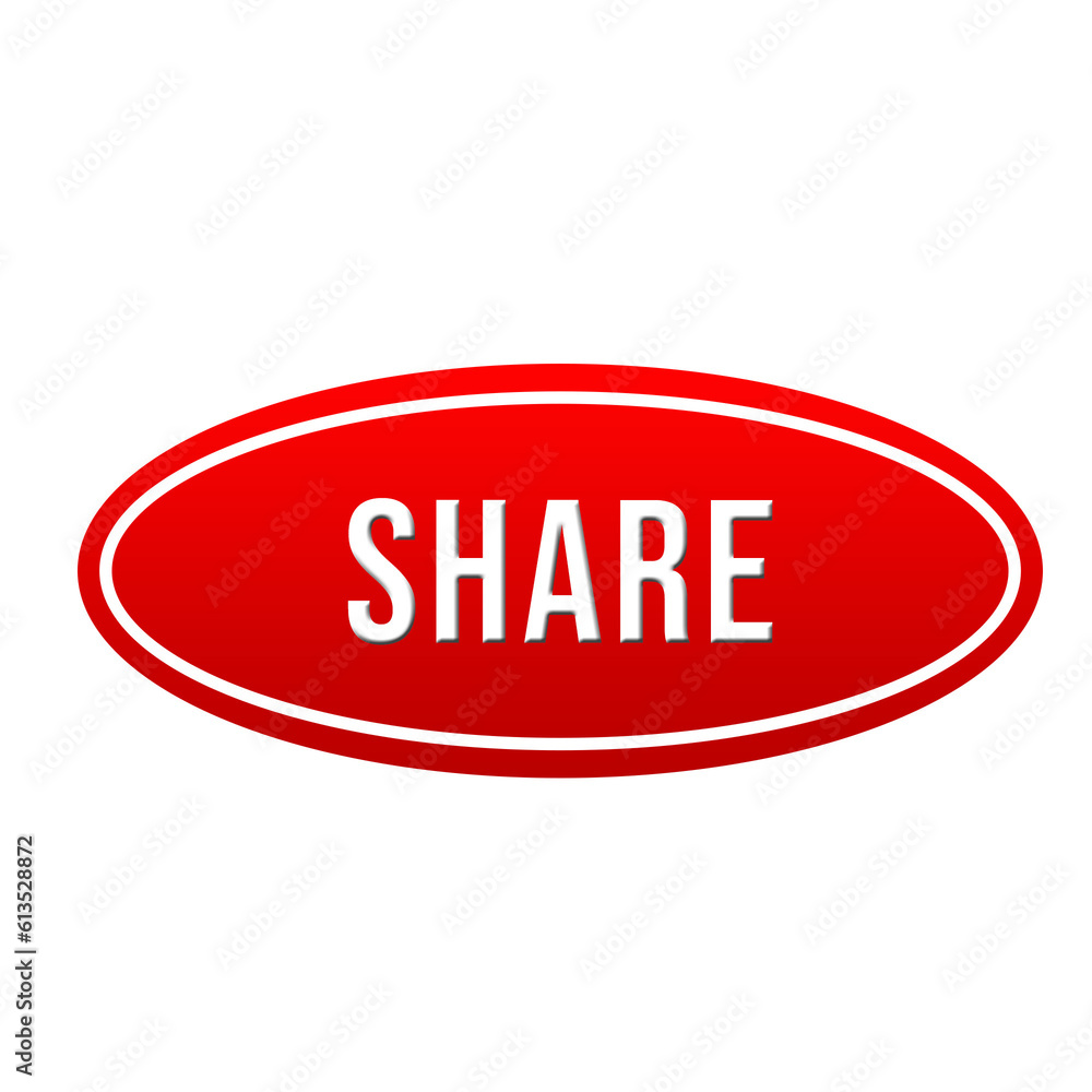 Share icon button vector illustration. social media button or icon vector illustration design template for video channel, blog and background banner concept