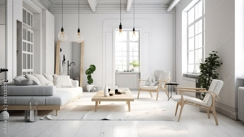Living room with table and sofa mockup. Generative Ai Living room with table and sofa mockup. Generative Ai