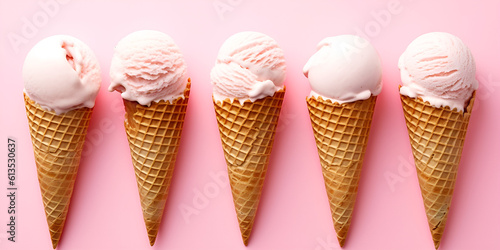 International Ice Cream Day Celebration Delicious Strawberry Ice Cream AI Generated
