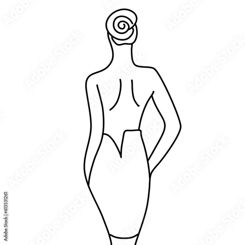 female figure in an erotic pose