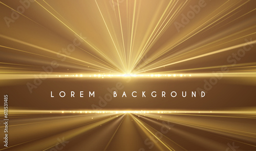 Abstract golden light rays background