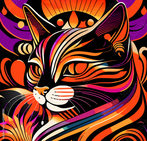 colorful cat icon