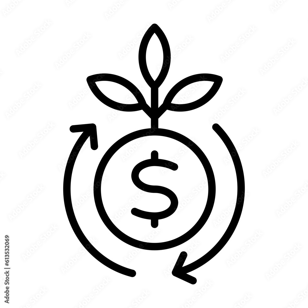 Investment outline icon for wealth management logo Investment outline icon for wealth management logo