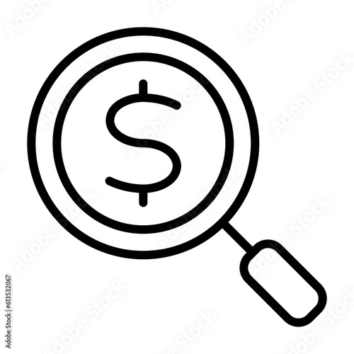 Appraisal outline icon for wealth management logo