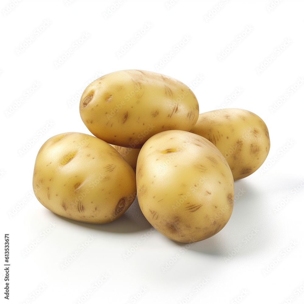 potato isolated on white background. generative AI potato isolated on white background. generative AI