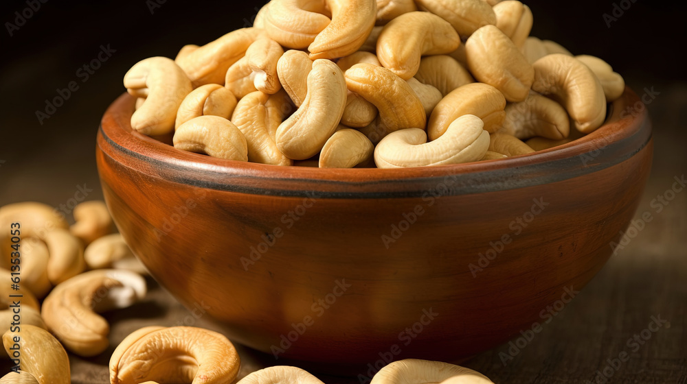 Cashew nuts in a bowl