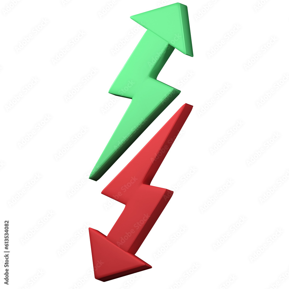 Arrow up and down icon 3d rendering, 3d render illustration Arrow up and down icon 3d rendering, 3d render illustration