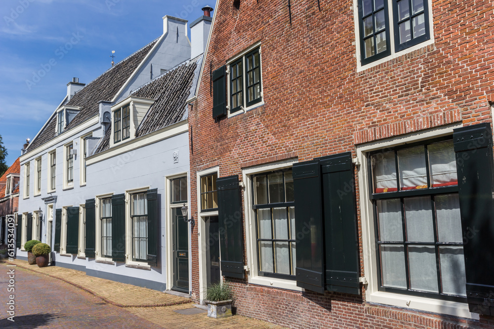 Historic houses with shutters in the center of Loenen, Netherlands Historic houses with shutters in the center of Loenen, Netherlands