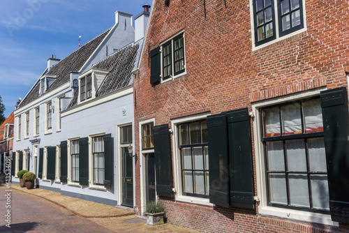 Historic houses with shutters in the center of Loenen, Netherlands © venemama