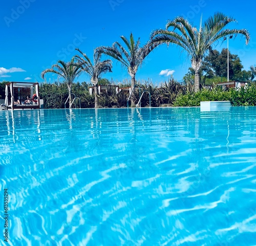 Wallpaper Mural Pool and palm tree view Torontodigital.ca