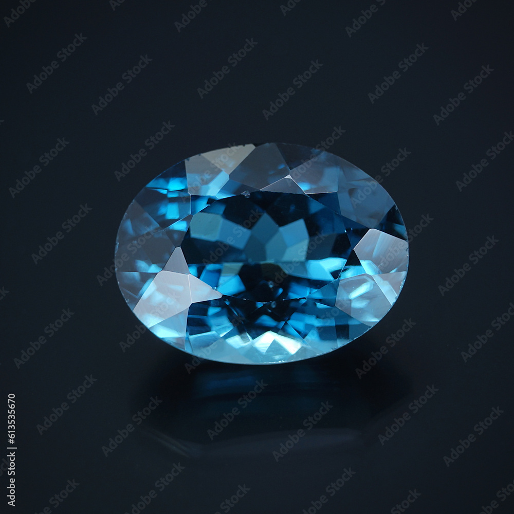 London Blue Topaz Loose Gemstone London Blue Topaz Loose Gemstone
