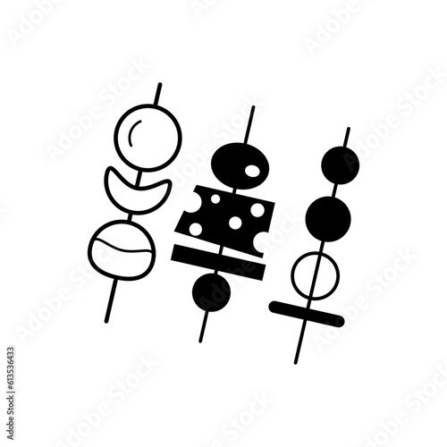 Canape icon, appetizer logo isolated on a white background