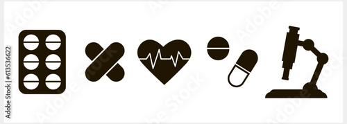 Medicine icon isolated. Stencil clipart Vector stock stock illustration. EPS 10