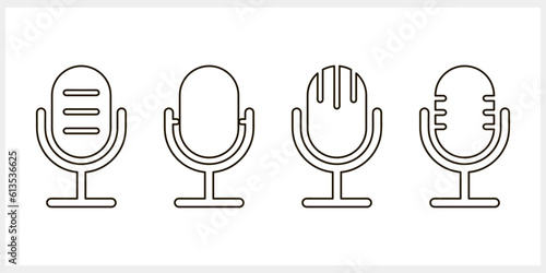 Sketch microphone icon Music clipart Vector stock illustration EPS 10