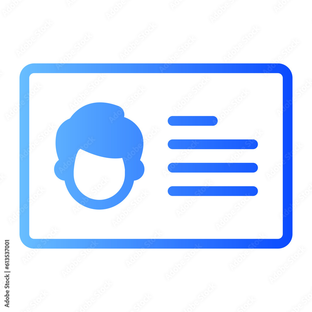 id card gradient icon id card gradient icon