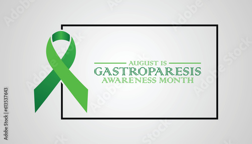 Vector illustration on the theme of Gastroparesis awareness month observed each year during August.banner design template Vector illustration background design.