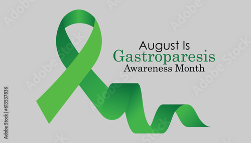 Vector illustration on the theme of Gastroparesis awareness month observed each year during August.banner design template Vector illustration background design.