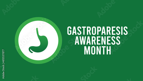 Vector illustration on the theme of Gastroparesis awareness month observed each year during August.banner design template Vector illustration background design.