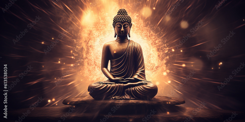 Meditation and spirituality background banner or wallpaper, concept of enlightenment and buddhism Meditation and spirituality background banner or wallpaper, concept of enlightenment and buddhism