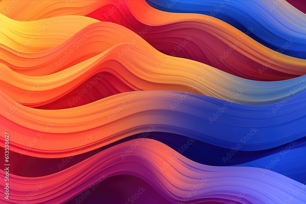 Fototapeta premium Abstract colorful graphic wave background. Generative AI