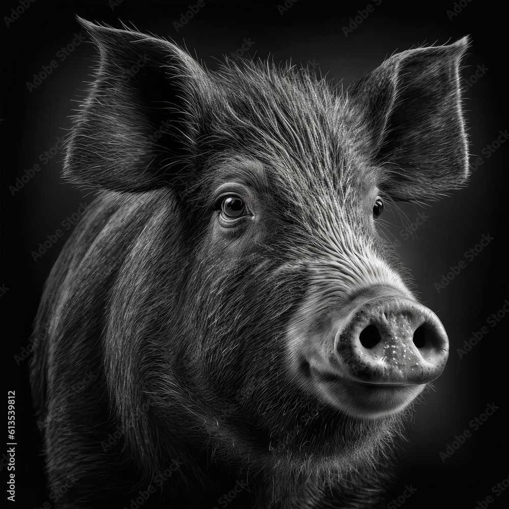 wild boar pig isolated on white wild boar pig isolated on white