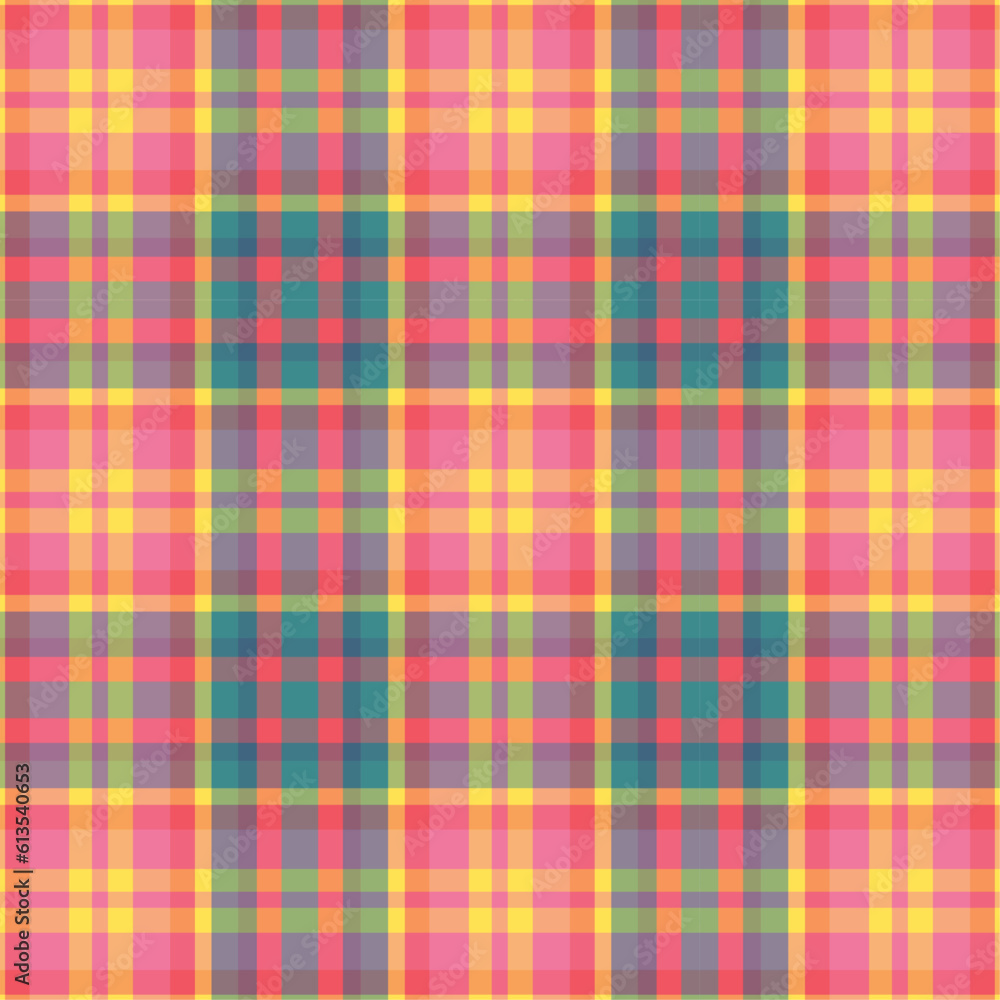 Bright bold summer plaid seamless vector pattern Bright bold summer plaid seamless vector pattern