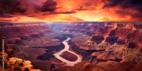 View of the Grand Canyon at dusk