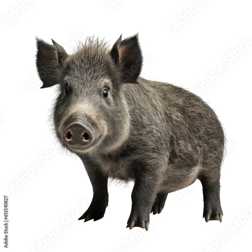 wild boar pig isolated on white