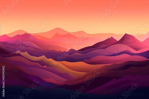 Gold magenta platinum gradient landscape