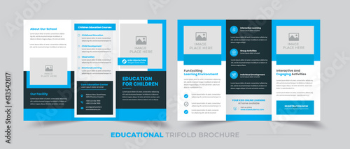 Education Trifold Brochure | Trifold Brochure Pamphlet Template | Creative & Modern Layout | Easy To Edit