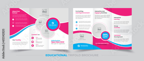 Education Trifold Brochure | Trifold Brochure Pamphlet Template | Creative & Modern Layout | Easy To Edit