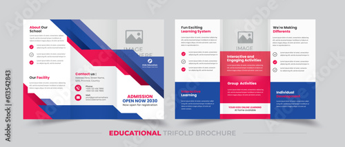 Educational Trifold Brochure | Trifold Brochure Pamphlet Template | Creative & Modern Layout | Easy To Edit