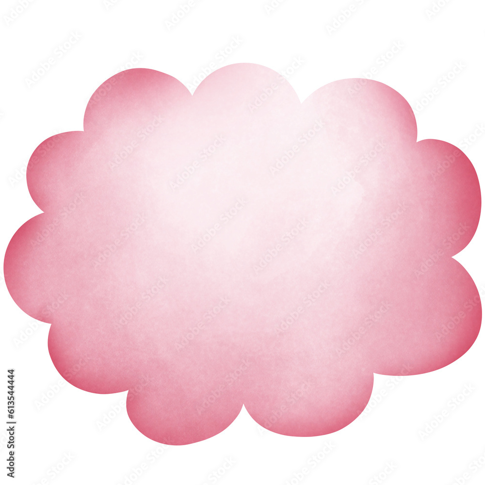 Single pink cloud for decorate