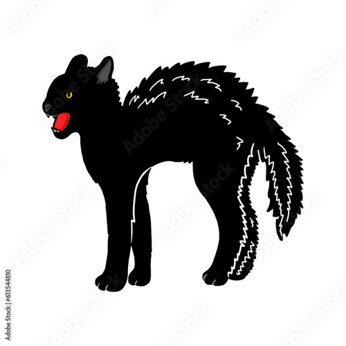 Photos illustration of cat hissing