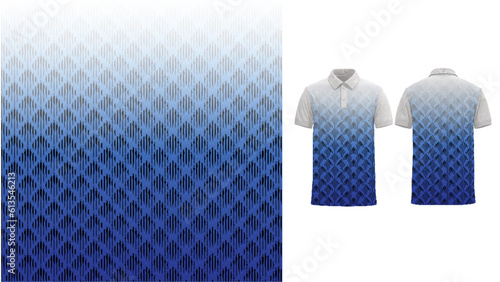 Golf Polo Shirt Premium Design Pattern with mockup and design for front and back view.
