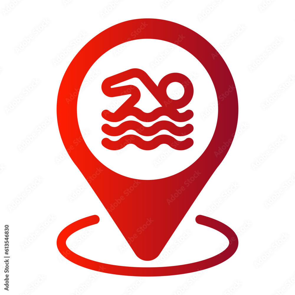 swimming pool gradient icon swimming pool gradient icon