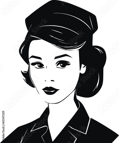 Nurse woman, vector illustration, SVG