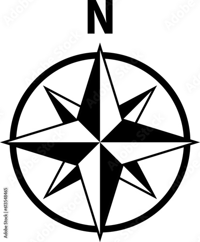 North direction icon for map