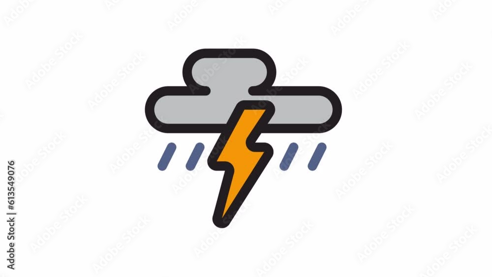 Storm, Weather animated icon on transparent background.
Storm, Weather animated icon on transparent background.