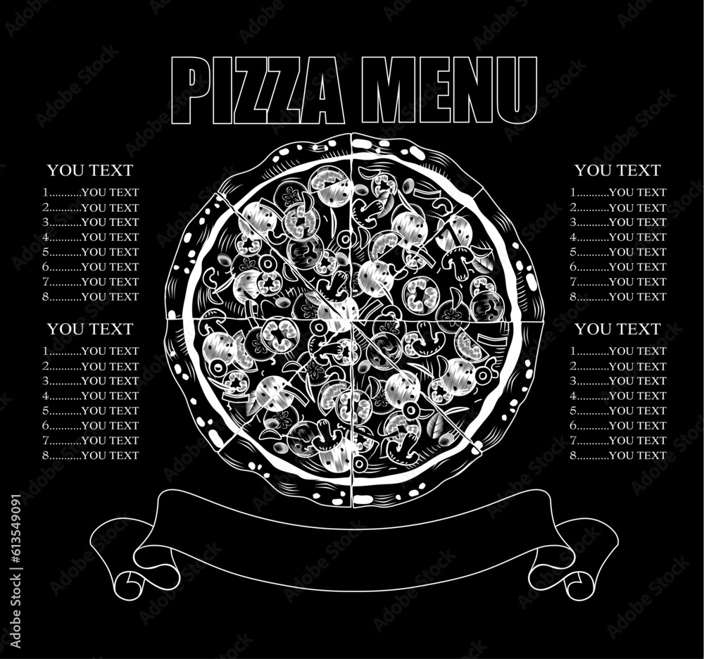 Conceptual Design Of A Restaurant Menu Italian Pizza Poster Food Menu