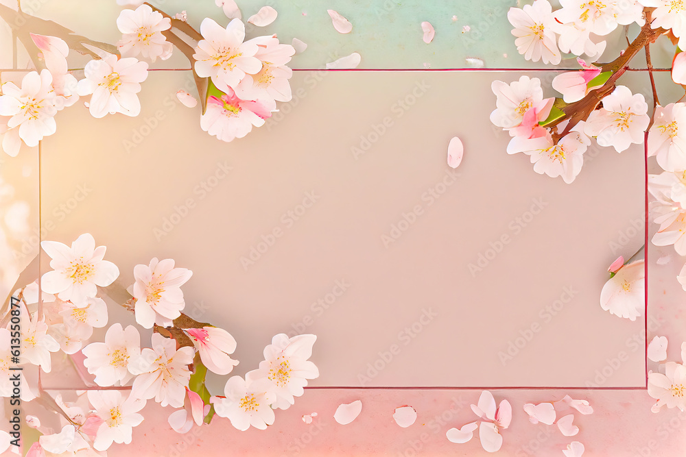 blossom background,background with sakura,framework for photo or congratulation with flowers