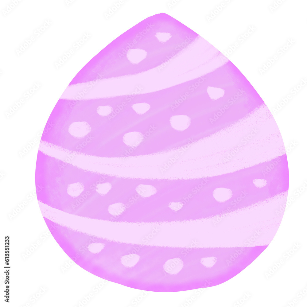 Single purple easter egg with decor line Single purple easter egg with decor line