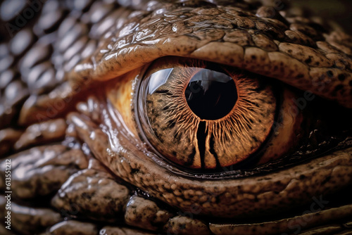 Close up of crocodile eye