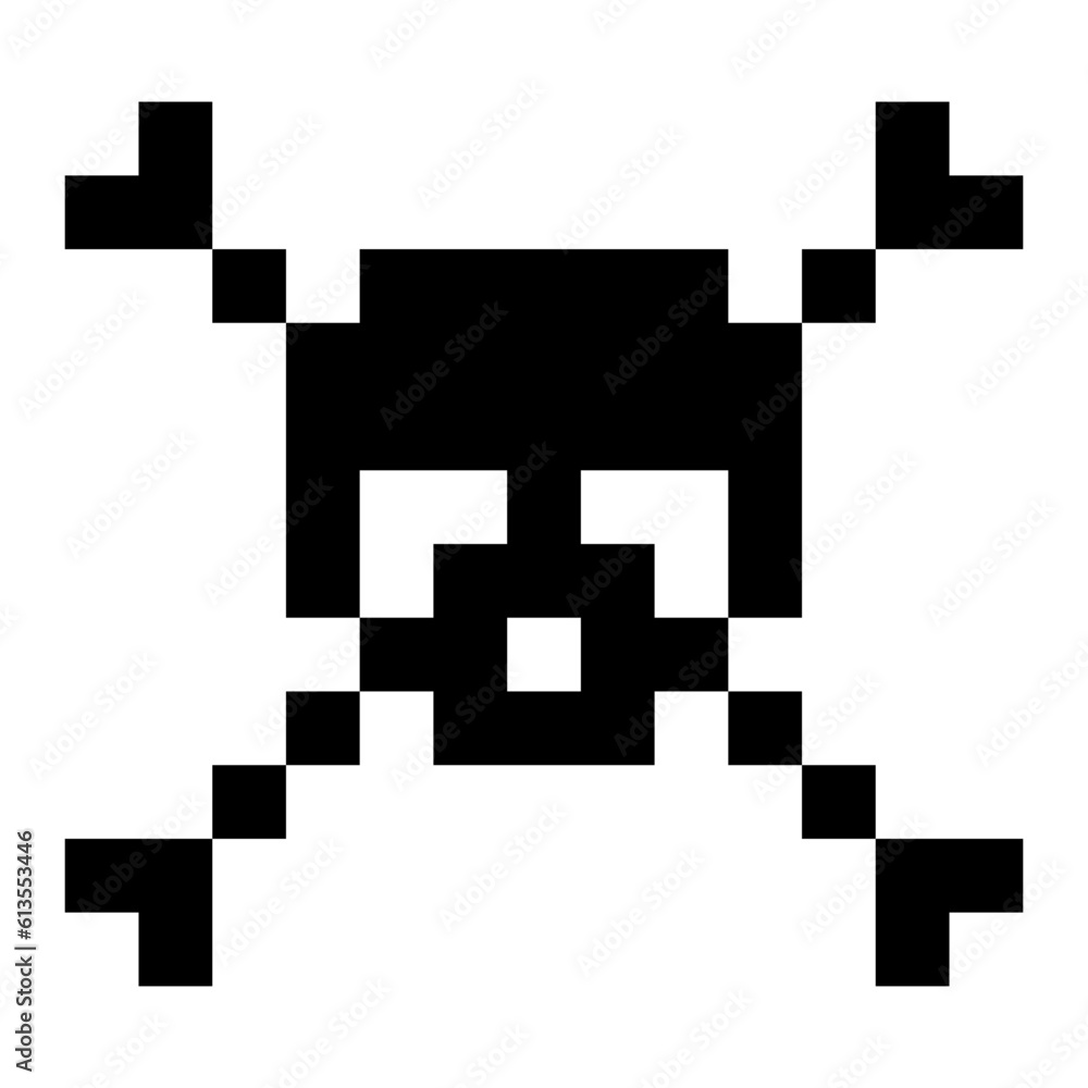 Skull pixel icon Skull pixel icon
