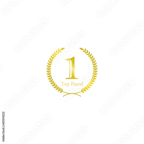Top brand laurel or best seller logo vector graphics