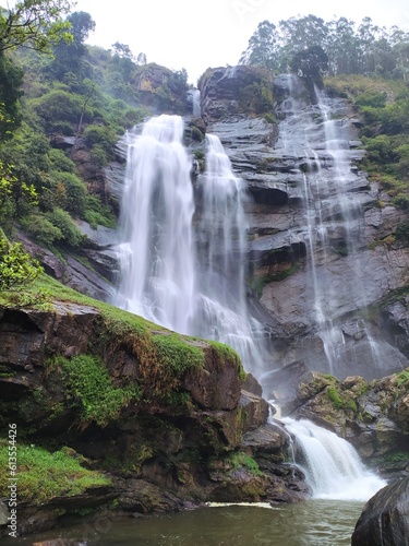 waterfall in the mountains