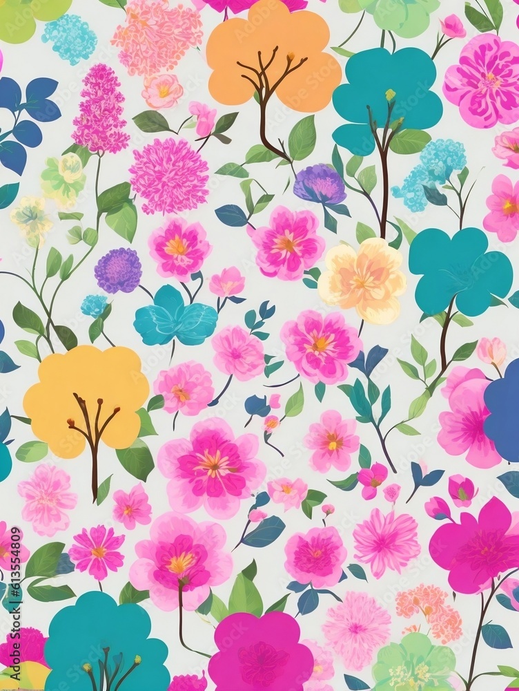 Fototapeta premium seamless floral pattern